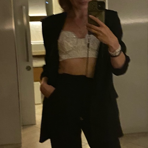 FWRD Nue Studio Jane Bullet Bra in Metallic Silver xs nye night out - Picture 11 of 16